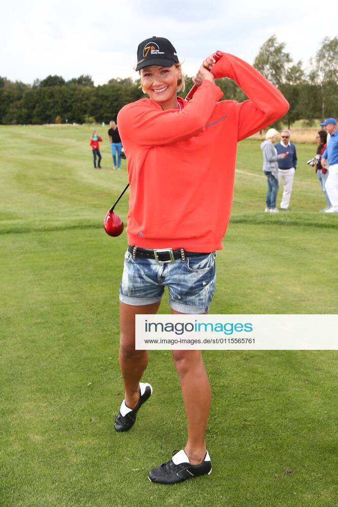 Franziska van Almsick beim 7. GRK Golf Charity Masters Leipzig 2014 im Golf & Country Club Leipzig in Machern.