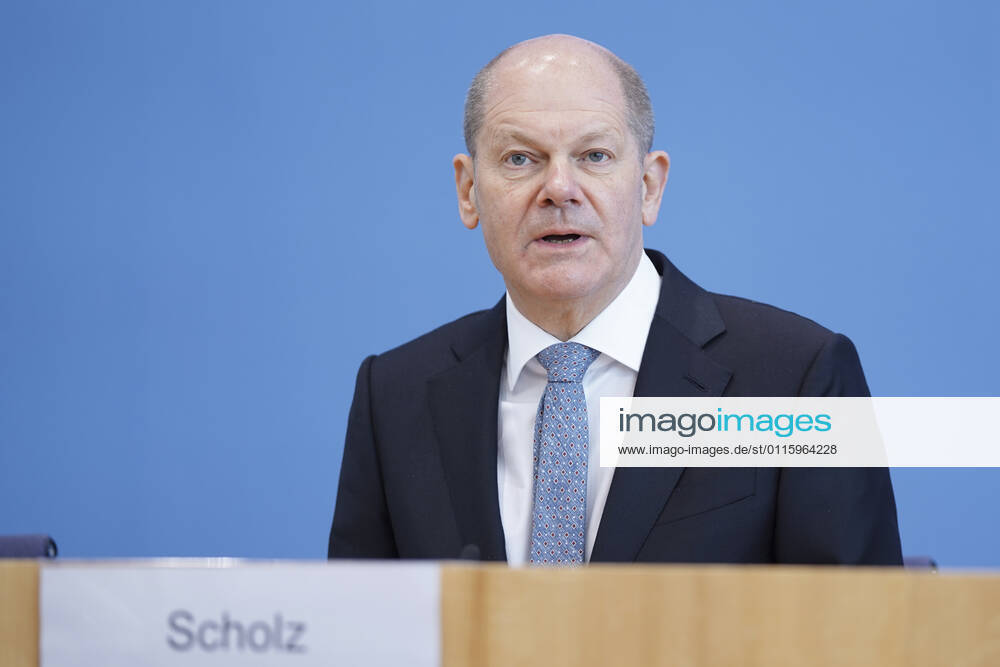 Bundespressekonfereenz, Eckwerte des Bundeshaushalts 2022 und Finanzplan 2025 mit Bundesfinanzminister Scholz Aktuell, 24.03.2021, Berlin, Bundespressekonferenz, Olaf Scholz, der deutsche Finanzminister bei der Vorstellung der Eckwerte des Bundeshaushalts 2022 und Finanzplan bis 2025 Berlin Berlin Deutschland