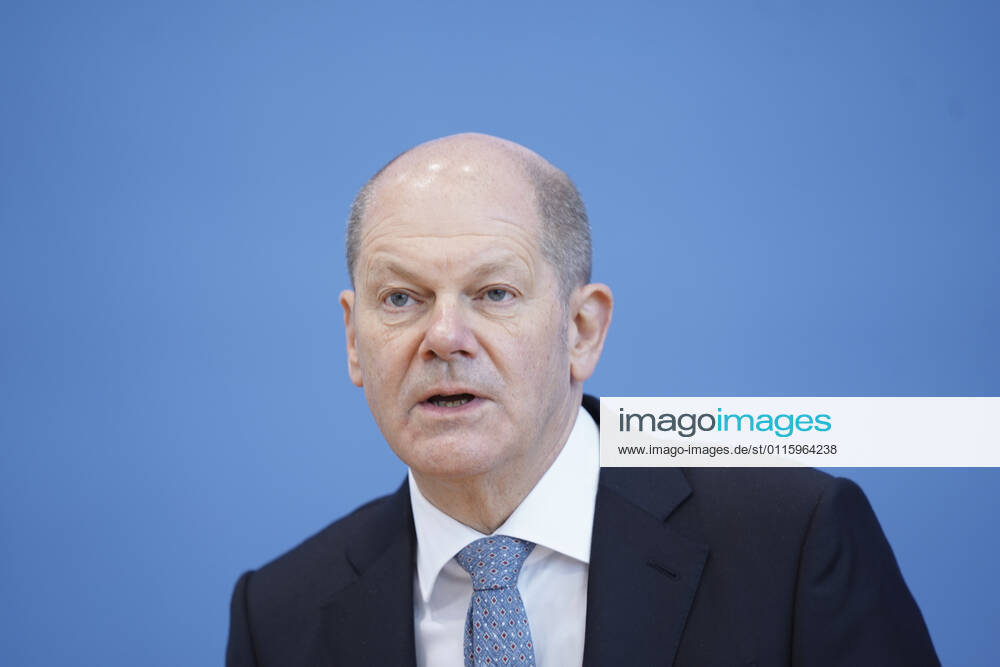Bundespressekonfereenz, Eckwerte des Bundeshaushalts 2022 und Finanzplan 2025 mit Bundesfinanzminister Scholz Aktuell, 24.03.2021, Berlin, Bundespressekonferenz, Olaf Scholz, der deutsche Finanzminister im Portrait bei der Vorstellung der Eckwerte des Bundeshaushalts 2022 und Finanzplan bis 2025 Berlin Berlin Deutschland