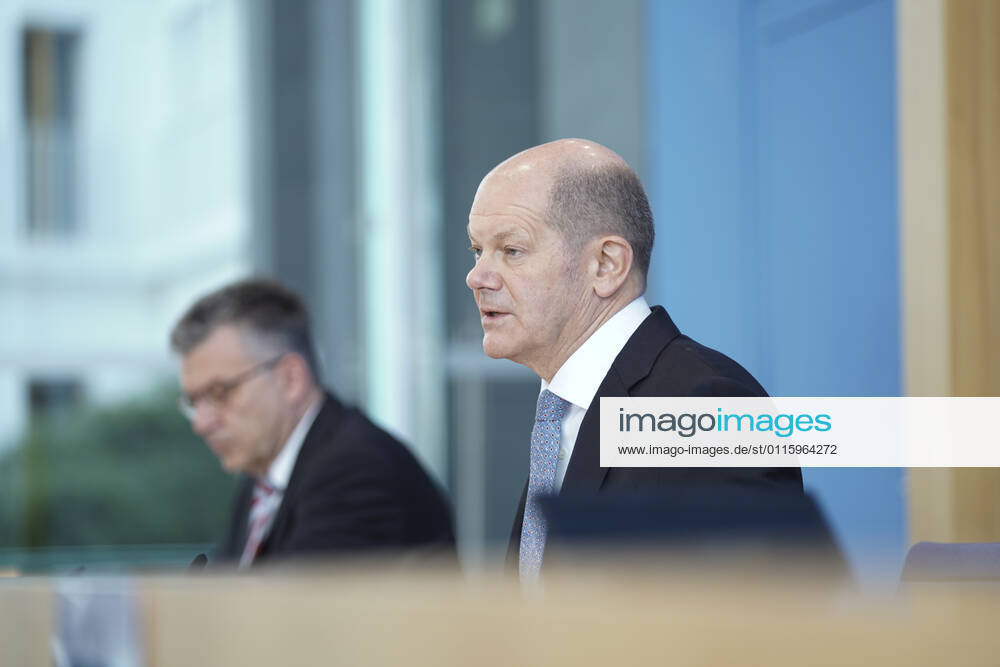 Bundespressekonfereenz, Eckwerte des Bundeshaushalts 2022 und Finanzplan 2025 mit Bundesfinanzminister Scholz Aktuell, 24.03.2021, Berlin, Bundespressekonferenz, Olaf Scholz, der deutsche Finanzminister im Portrait bei der Vorstellung der Eckwerte des Bundeshaushalts 2022 und Finanzplan bis 2025 Berlin Berlin Deutschland