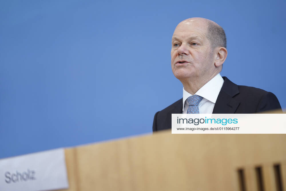 Bundespressekonfereenz, Eckwerte des Bundeshaushalts 2022 und Finanzplan 2025 mit Bundesfinanzminister Scholz Aktuell, 24.03.2021, Berlin, Bundespressekonferenz, Olaf Scholz, der deutsche Finanzminister im Portrait bei der Vorstellung der Eckwerte des Bundeshaushalts 2022 und Finanzplan bis 2025 Berlin Berlin Deutschland