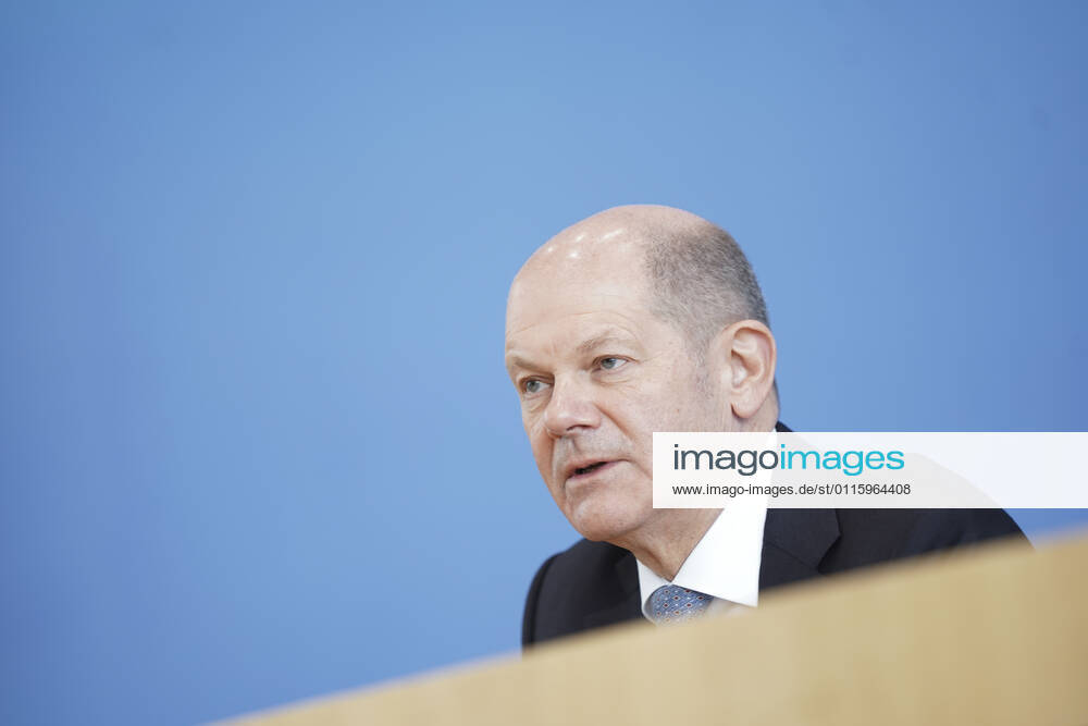 Bundespressekonfereenz, Eckwerte des Bundeshaushalts 2022 und Finanzplan 2025 mit Bundesfinanzminister Scholz Aktuell, 24.03.2021, Berlin, Bundespressekonferenz, Olaf Scholz, der deutsche Finanzminister im Portrait bei der Vorstellung der Eckwerte des Bundeshaushalts 2022 und Finanzplan bis 2025 Berlin Berlin Deutschland