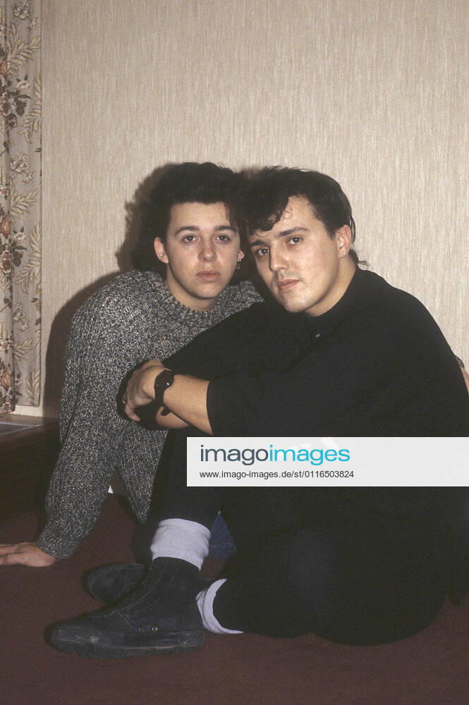 Roland Orzabal und Curt Smith von Tears for Fears bei einem Fototermin im Phonogram Records Office. London