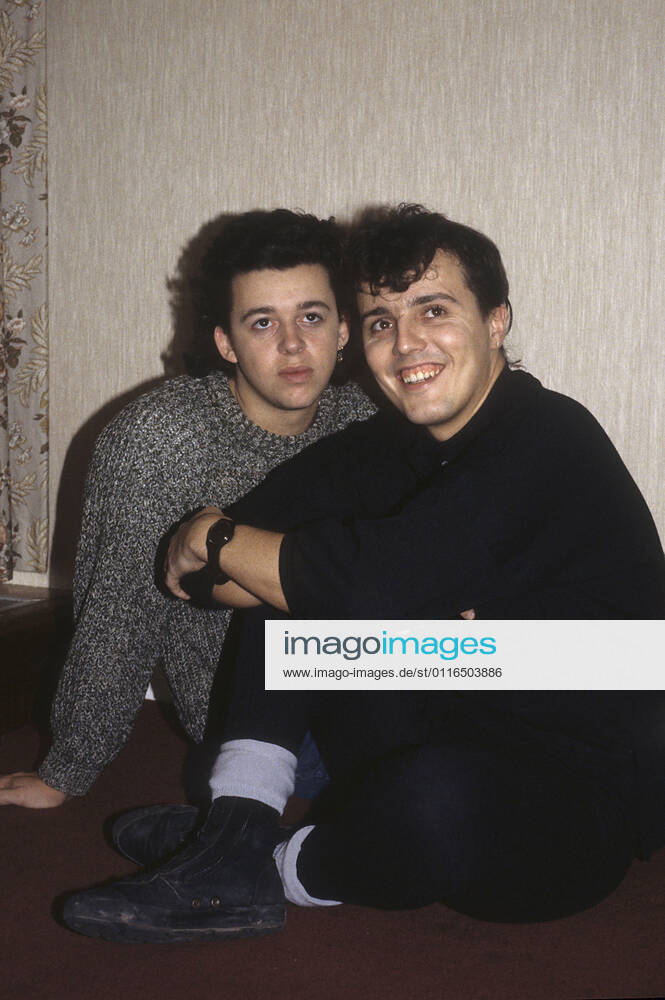 Roland Orzabal und Curt Smith von Tears for Fears bei einem Fototermin im Phonogram Records Office. London