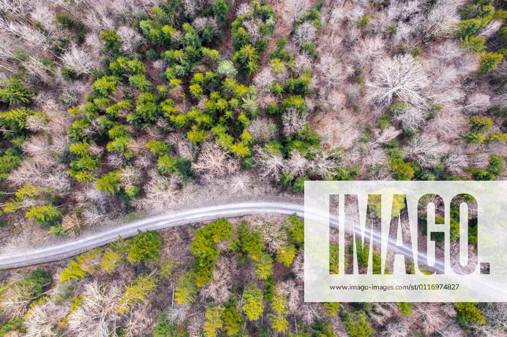 Germany, Baden Wurttemberg, Aerial view of Swabian Forest in spring STSF02920
