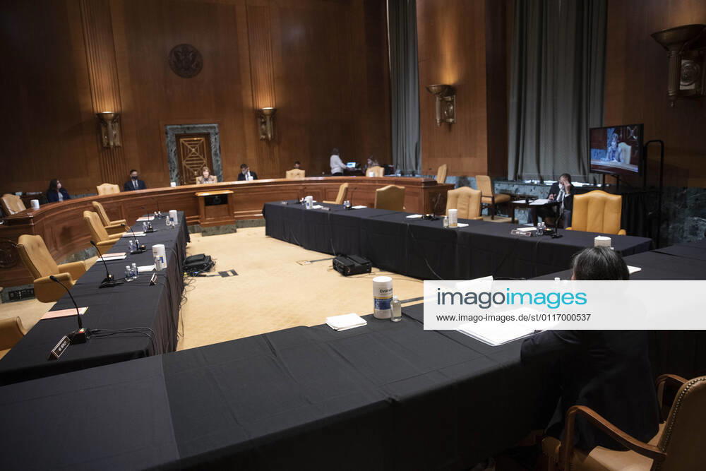 WASHINGTON, DC - APRIL 28: US Trade Representative Katherine Tai testifies before the Senate Appropriations Subcommittee on Commerce, Justice, Science, and Related Agencies during a hearing on the proposed budget for fiscal year 2022 for the Office of the U.S. Trade Representative on Capitol Hill on April 28, 2021 in Washington, DC Washington USA - ZUMAs152 20210428_zaa_s152_038