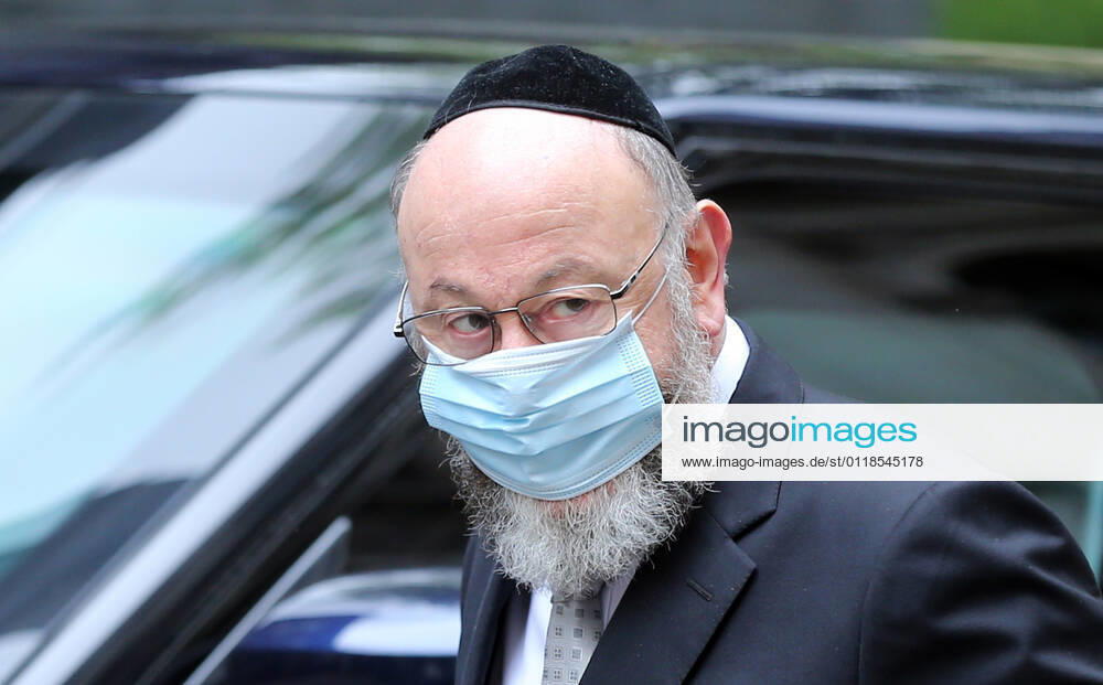 Chief rabbi of the UK and Commonwealth EPHRAIM MIRVIS arrives at 10 Downing Street to meet with UK Prime Minister Boris Johnson. London United Kingdom - ZUMAs262 20210520_zip_s262_072