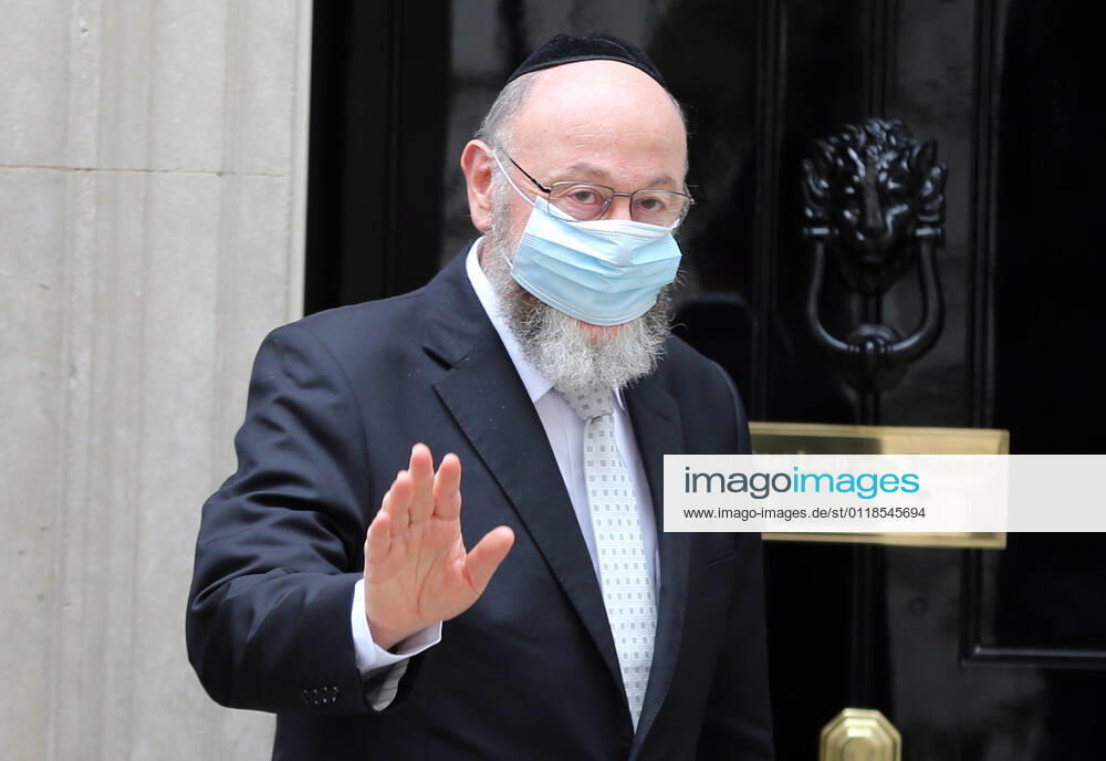 Chief rabbi of the UK and Commonwealth EPHRAIM MIRVIS arrives at 10 Downing Street to meet with UK Prime Minister Boris Johnson. London United Kingdom - ZUMAs262 20210520_zip_s262_088
