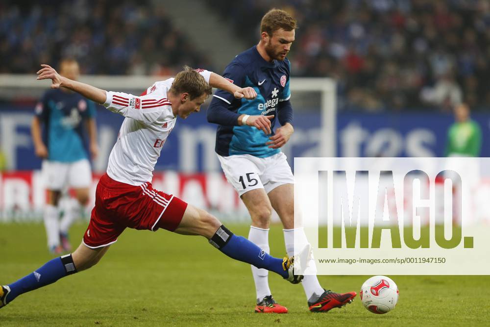 Football - soccer: first division germany, 1. Bundesliga 2012 2013, Hamburger SV (HSV) - 1. FSV Mainz 05, Marcell Jansen (Hamburger SV, 7), Jan Kirchhoff (1. FSV Mainz 05, 15) xPhilippxSzyzax ZWEIx