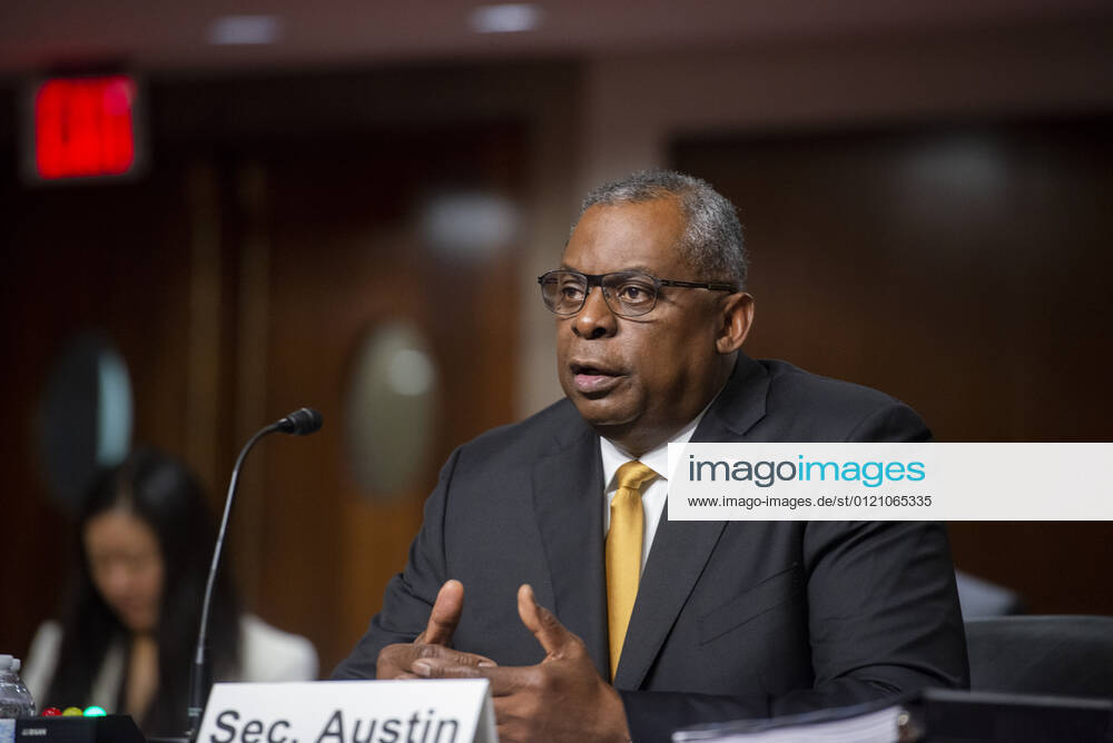 US Secretary of Defense Lloyd Austin III, appears before a Senate Committee on Armed Services hearing to examine the Department of Defense budget posture in review of the Defense Authorization Request for fiscal year 2022, in the Dirksen Senate Office Building in Washington, DC, Thursday
