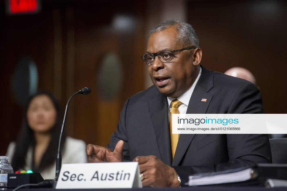 US Secretary of Defense Lloyd Austin III, appears before a Senate Committee on Armed Services hearing to examine the Department of Defense budget posture in review of the Defense Authorization Request for fiscal year 2022, in the Dirksen Senate Office Building in Washington, DC, Thursday