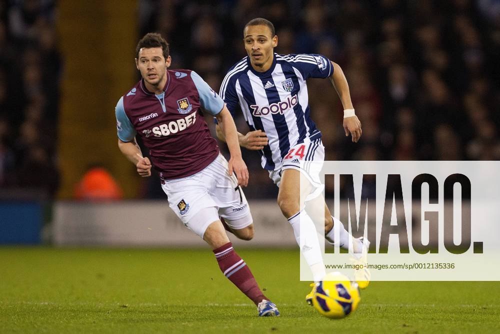 Football - 2012 2013 Premier League - West Bromwich Albion vs. West Ham United West Ham s Matt Jarvis and West Brom s Peter Odemwingie at The Hawthorns