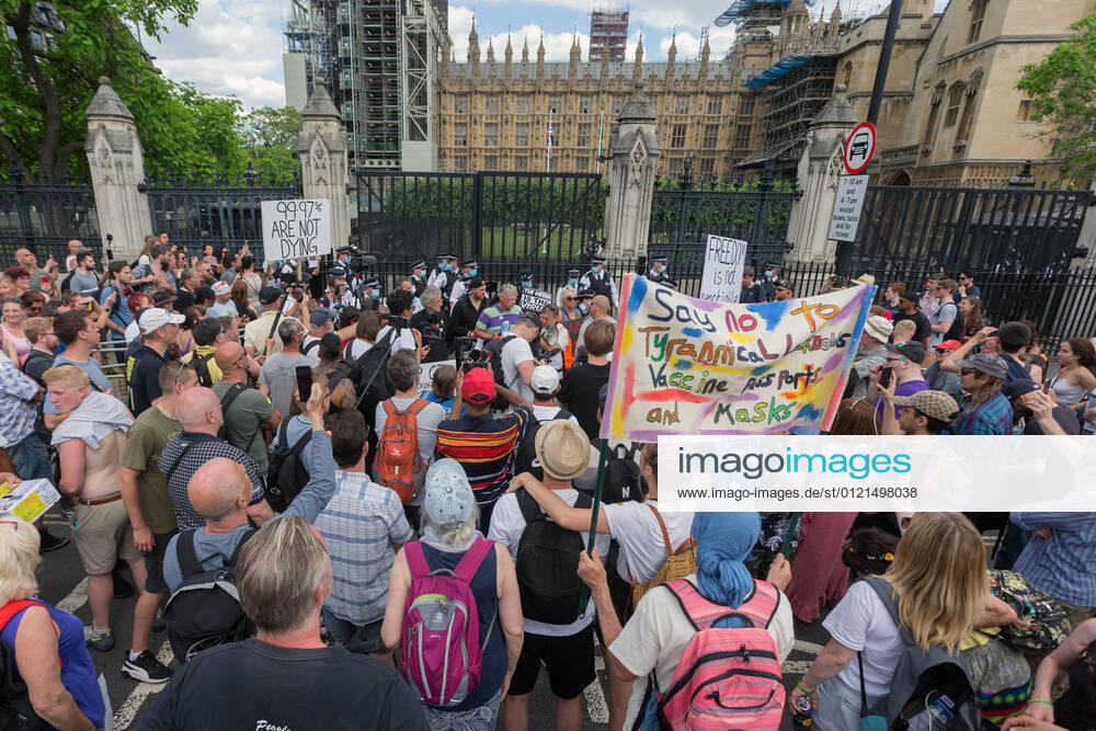 London, United Kingdom. Anti Lockdown Protest Westminster.