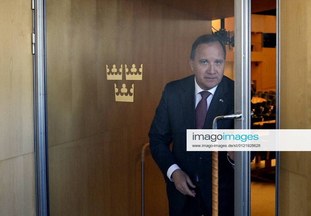 Stockholm 2021 06 17 Prime Minister Stefan Löfven S leaves question time in the Riksdag after Thursdays request for a motion of censure against him and his government Stockholm Sweden
