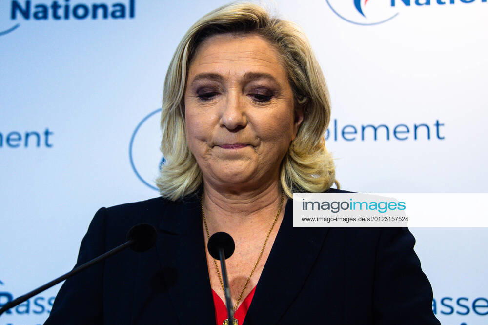 Marine Le Pen ( Front National ) a la soiree electoral du Rassemblement National NEWS : Soiree electoral du Rassemblement National - Paris - 27 06 2021 FedericoPestellini Panoramic