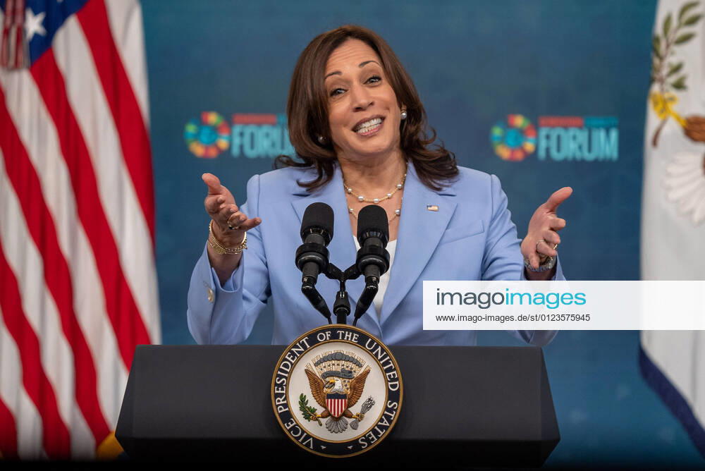 Bilder des Jahres 2021, News 06 Juni Vice President Kamala Harris speaks as she leads the U.S. delegation at the Generation Equality Forum in Washington, DC on Wednesday, June 30, 2021. WAP2021063014 KenxCedeno