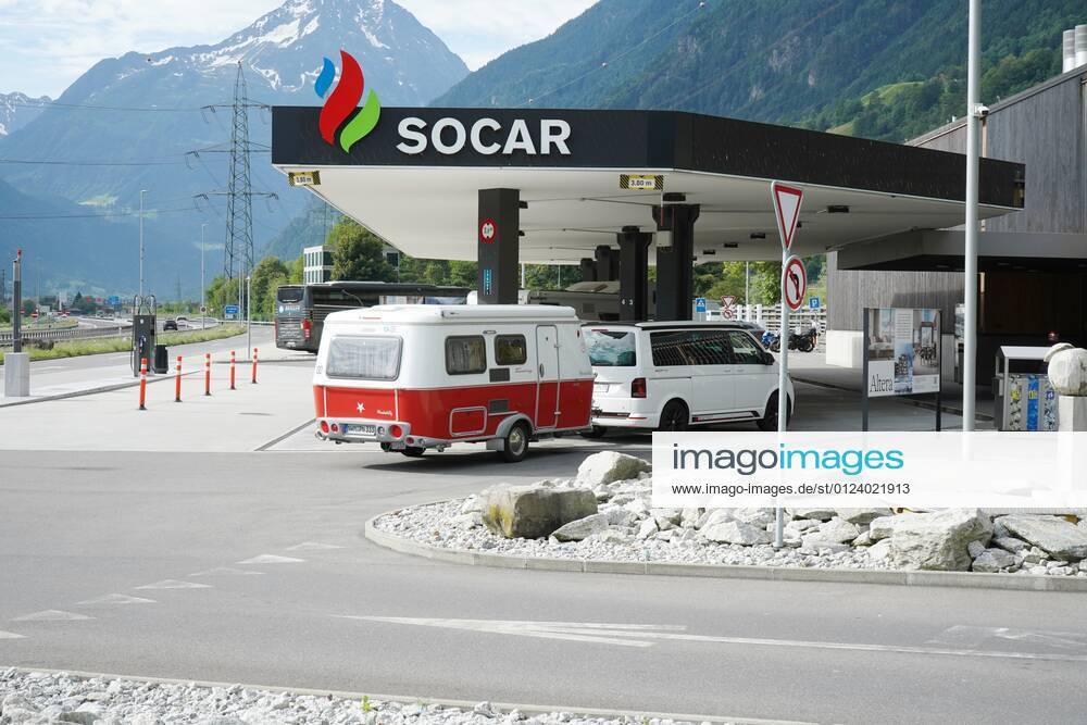 Foto Manuel Geisser 03.07.2021 Raststaette Sued mit Socar Tankstelle Gotthardautobahn vor dem Gotthard Tunnel