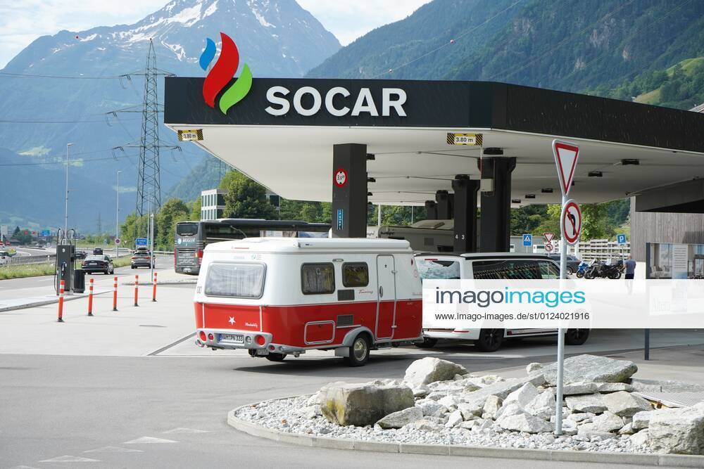 Foto Manuel Geisser 03.07.2021 Raststaette Sued mit Socar Tankstelle Gotthardautobahn vor dem Gotthard Tunnel