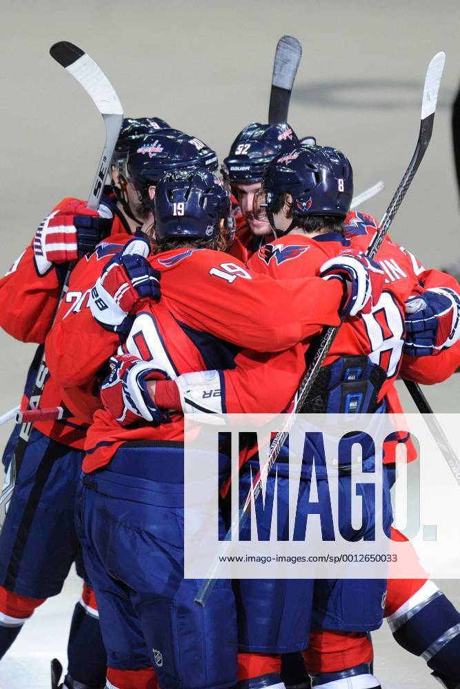 Jan. 27, 2013 - Washington, District of Columbia, U.S. - The Capitals celebrate Washington s third goal against the Buffalo Sabres during third-period action at the Verizon Center in Washington, D.C., Sunday. The Washington Capitals defeated the Buffalo Sabres, 3-2. NHL Eishockey Herren USA 2013 - Washington Capitals Defeat Buffalo Sabres 3-2 - ZUMAm67