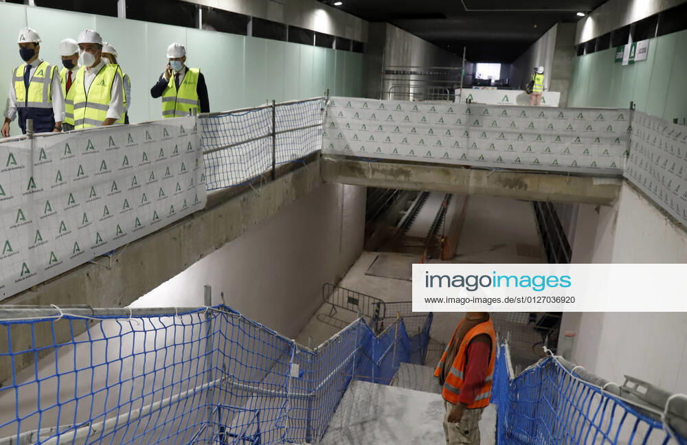 The president of the Junta de Andalucia, Juanma Moreno, attends the first welding of the track rail at the Atarazanas metro station. On 26 July 2021, in Malaga (Andalusia, Spain). 26 JULY 2021 Ãlex Zea LagenciaEP 07 26 2021 Malaga (Andalusia) Malaga (Andalusia) Spain