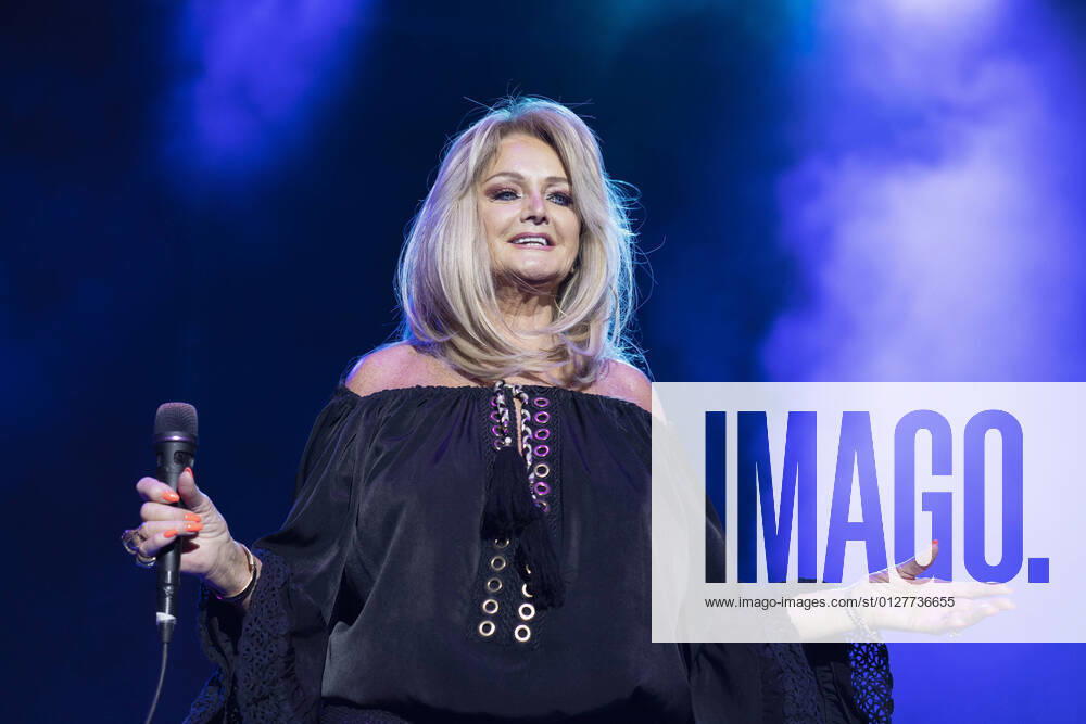 Singer Bonnie Tyler (Gaynor Hopkins?) performs live during a music concert at the Hipodromo de la Zarzuela in Madrid..This performance by Gaynor Hopkins, better known as Bonnie Tyler, is part of the Push Play Festival 2021. Madrid Spain - ZUMAs197 20210730_zaa_s197_141