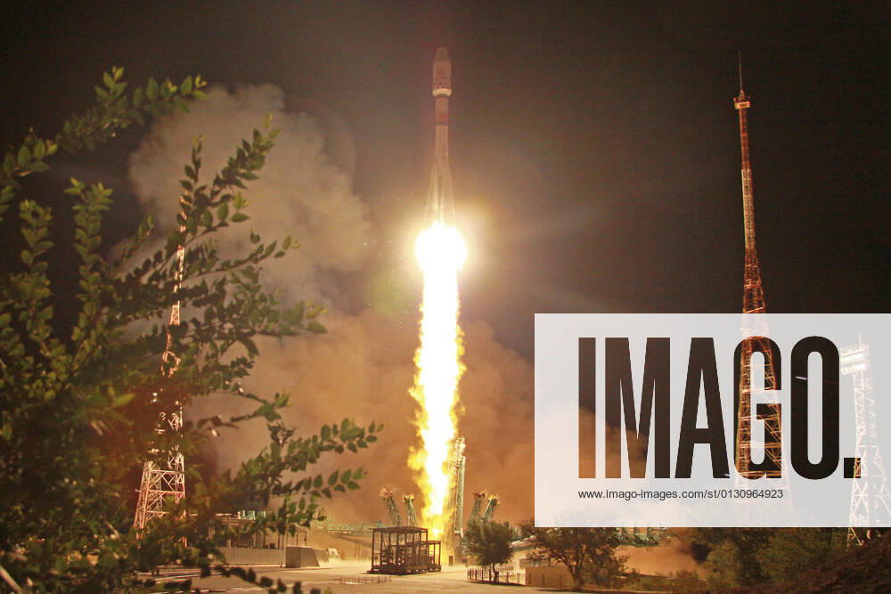 KAZAKHSTAN – AUGUST 22, 2021: A Soyuz-2.1b rocket booster with a Fregat upper stage carrying 34 British OneWeb satellites blasts off from a launch pad at the Baikonur Cosmodrome. Initially the launch was scheduled for 20 August 2021 at 01:23 Moscow time but was postponed as the prelaunch preparation was automatically cancelled due to improper operation of a ground complex valve. Roscosmos Press Office TASS THIS IMAGE WAS PROVIDED BY A THIRD PARTY. TS10D42E