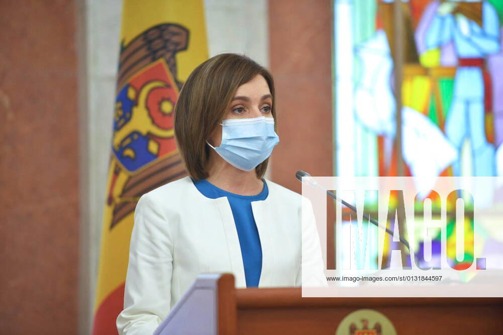 Moldova Independence Day 6634698 27.08.2021 Moldovan President Maia Sandu attends the joint meeting of the Presidents of Moldova, Ukraine, Romania, and Poland in Chisinau during a celebration of Moldova s Independence Day in Chisinau, Moldova. Anatoly Kiriyak Sputnik Chisinau Moldova