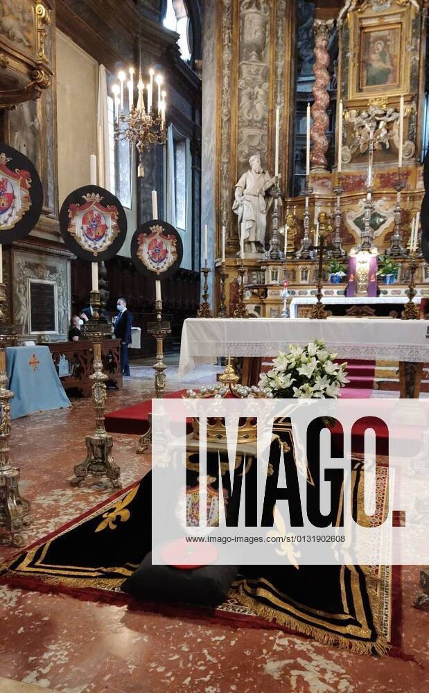 Parma Funeral of Princess Maria Teresa of Bourbon-Parma in the Basilica di Santa Maria della Steccata in Parma, Italy. The princess, died of corona in Paris on the 26th of march 2020 at the age of 86. Â