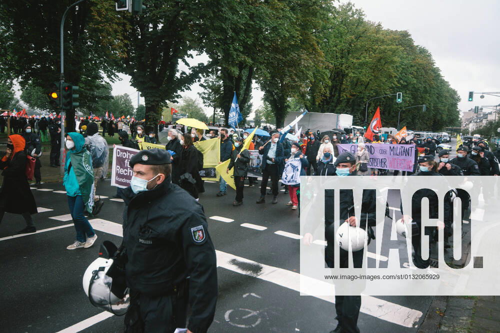 Protest Over Assembly Act NRW In Dusseldorf general overall of Protest over Assembly Act NRW in Duesseldorf, Germany on August 28, 2021 Dusseldorf Germany tang-notitle210828_npYEm