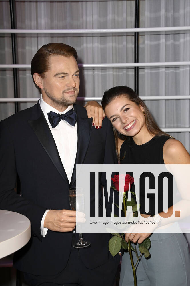 Maxime Herbord bei der Enthüllung der Wachsfigur von Leonardo DiCaprio im Madame Tussauds. Berlin