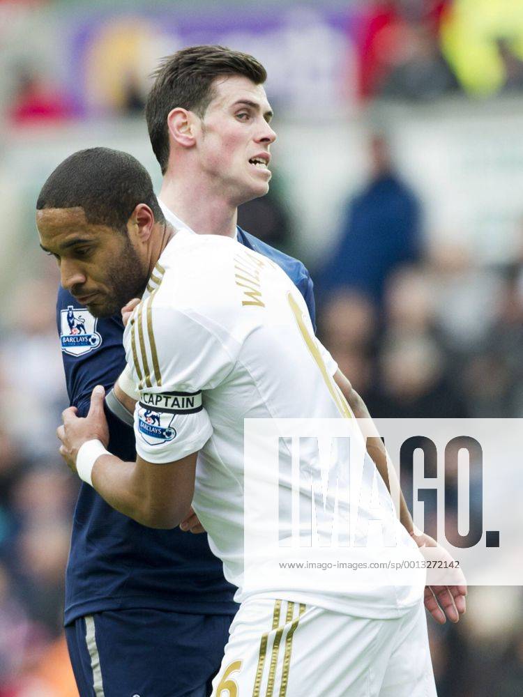 Football - 2012 2013 Premier League - Swansea City vs Tottenham Hotspur: gareth bale and ashley williams