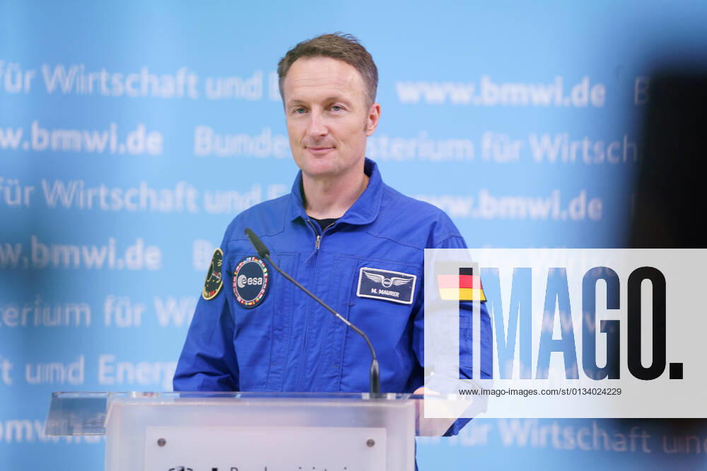 Bundesministerium für Wirtschaft und Energie BMWI Pressestatement zur ESA-Astronautenmission Cosmic Kiss - Dr. Matthias Maurer, ESA-Astronaut;Bundesministerium für Wirtschaft und Energie BMWI Pressestatement zur ESA-Astronautenmission Cosmic Kiss - Dr. Matthias Maurer, ESA-Astronaut, Berlin Berlin Deutschland BMWI
