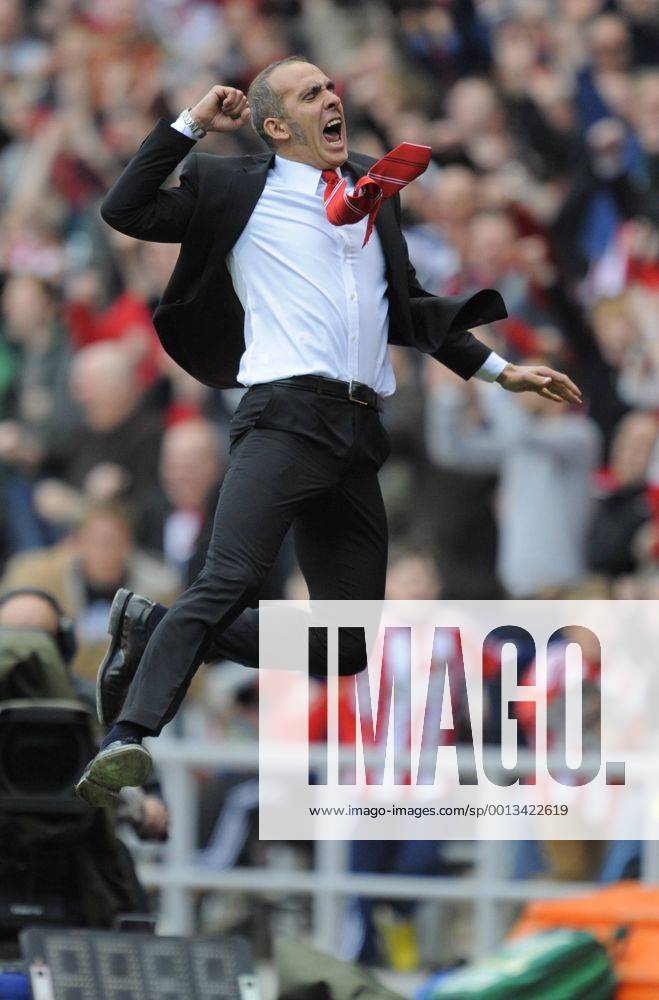 Sunderland manager Paolo Di Canio celebrates at the final whistle - Barclays Premier League - AFC Sunderland vs FC Everton - Stadium of Light - Sunderland - 20 04 13 - .