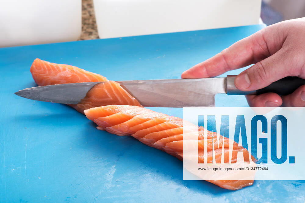 Lachs,aufschneiden,lachsfilet,lachse,schneiden,lachskotelett,lachssteak