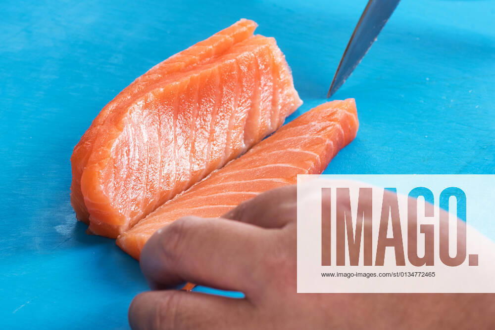 Lachs,aufschneiden,lachsfilet,lachse,schneiden,lachskotelett,lachssteak