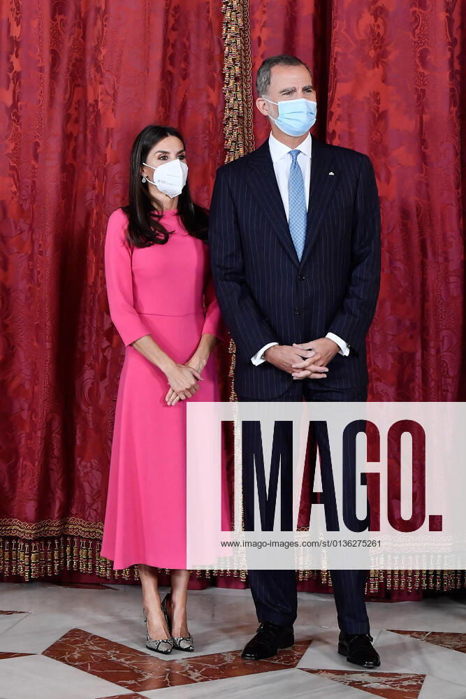 King Felipe VI of Spain, Queen Letizia of Spain, attends a lunch with President of Angola at Royal Palace, in Madrid. Madrid Spain - ZUMAs197 20210928_zaa_s197_128