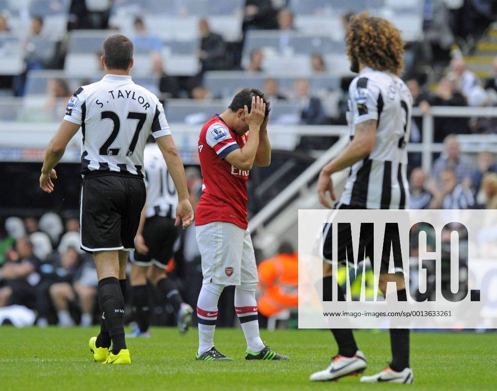 Santi Cazorla of Arsenal (C) rues a missed chance on goal - Barclays Premier League - Newcastle United - Arsenal FC London. St. James Park - Newcastle - 19 05 2013 - PicxRichardxLee Sportimage .