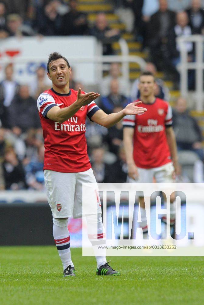 Santi Cazorla of Arsenal is frustrated after a mislaid pass - Barclays Premier League - Newcastle United - Arsenal FC London. St. James Park - Newcastle - 19 05 2013 - PicxRichardxLee Sportimage .