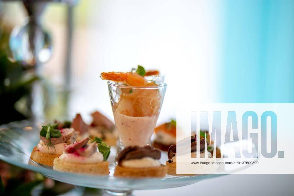 Shrimp salad and sandwiches on plate., 13.10.2020,