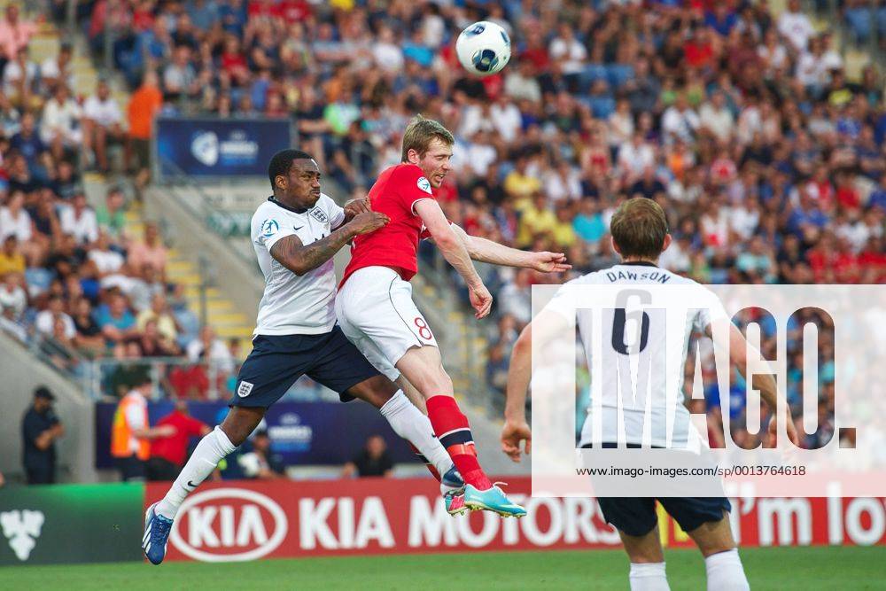 (L-R) Danny Rose of England U21, Jo Inge Berget of Norway U21 during the UEFA U21 Championship match between England U21 and Norway U21 on June 8, 2013 at the Ha Moshava stadium in Petah Tikva, Israel England U21 v Norway U21 UEFA EURO U21 2012 2013 IVx 1598598