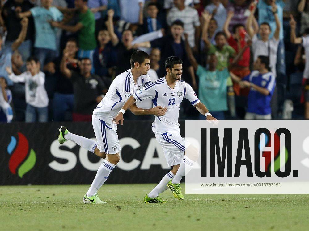 Israel s Ofir Krieff celebrates scoring his sides opening goal - Israel U21 vs England U21 - UEFA U21 Championship 2013 - Teddy Stadium - Jerusalem - Israel - 11 06 2013 - Pic David Klein Sportimage .
