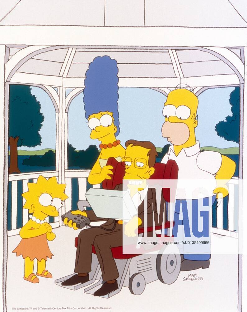 THE SIMPSONS, from left: Lisa Simpson, Marge Simpson, Stephen Hawking, Homer Simpson, (1989-). TM and Copyright ? 20th Century Fox Film Corp. All rights reserved. Courtesy Everett Collection Ref:TSDSIMP FE084 PUBLICATIONXNOTxINxCANxCHNxFRAxITAxJPNxNORxPOLxRUSxESPxUKxUSA