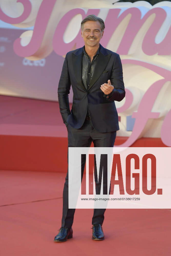 Beppe Convertini attends the red carpet of the film, The eyes of Tammy Faye at the Film Festival. Rome Italy - ZUMAs197 20211014_zaa_s197_243