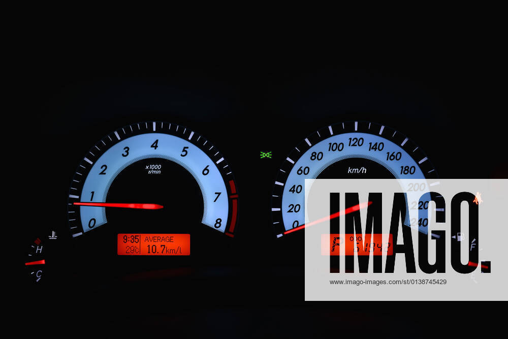 Car Dashboard at night