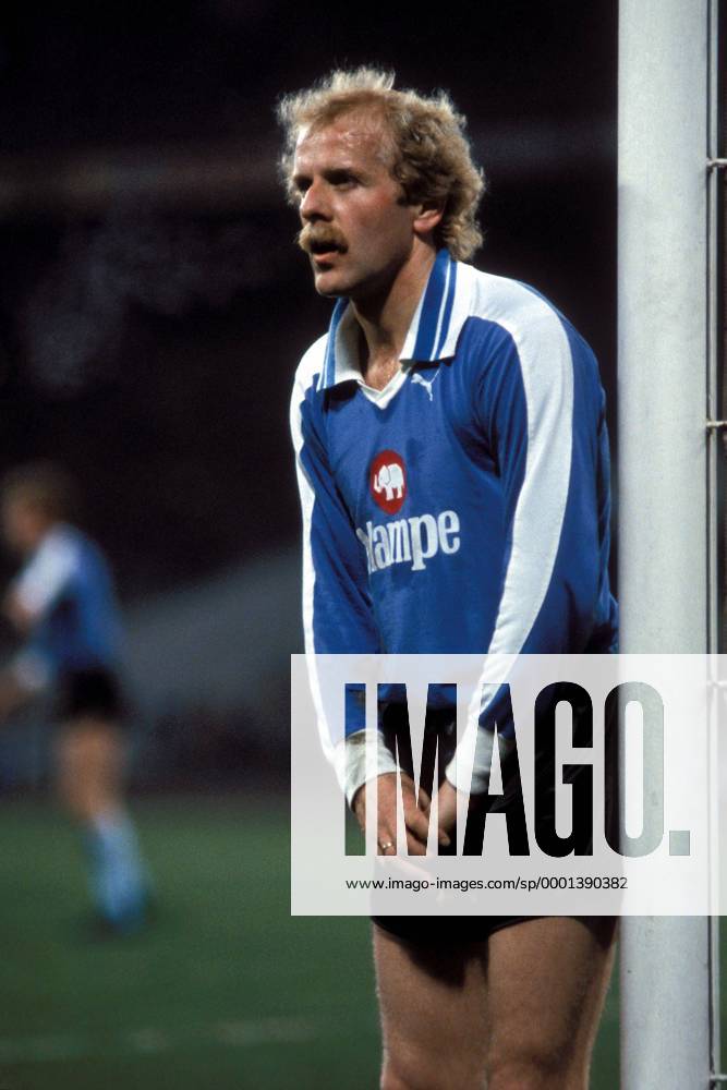 Holger Brück (Hertha) am Pfosten Fußball 1. BL Herren Saison 1978 1979, Hertha BSC Berlin, Vdia Einzelbild Gelsenkirchen