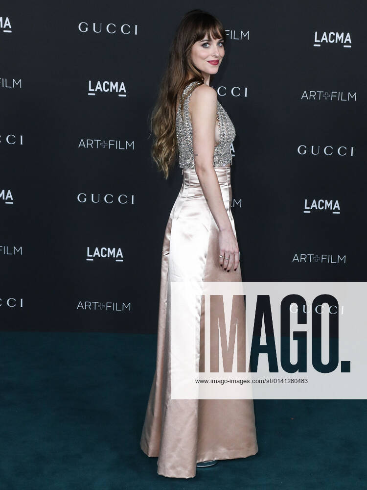 10th Annual LACMA Art + Film Gala 2021 Actress Dakota Johnson wearing a Gucci outfit arrives at the 10th Annual LACMA Art + Film Gala 2021 held at the Los Angeles County Museum of Art on November 6, 2021 in Los Angeles, California, United States. Los Angeles California United States