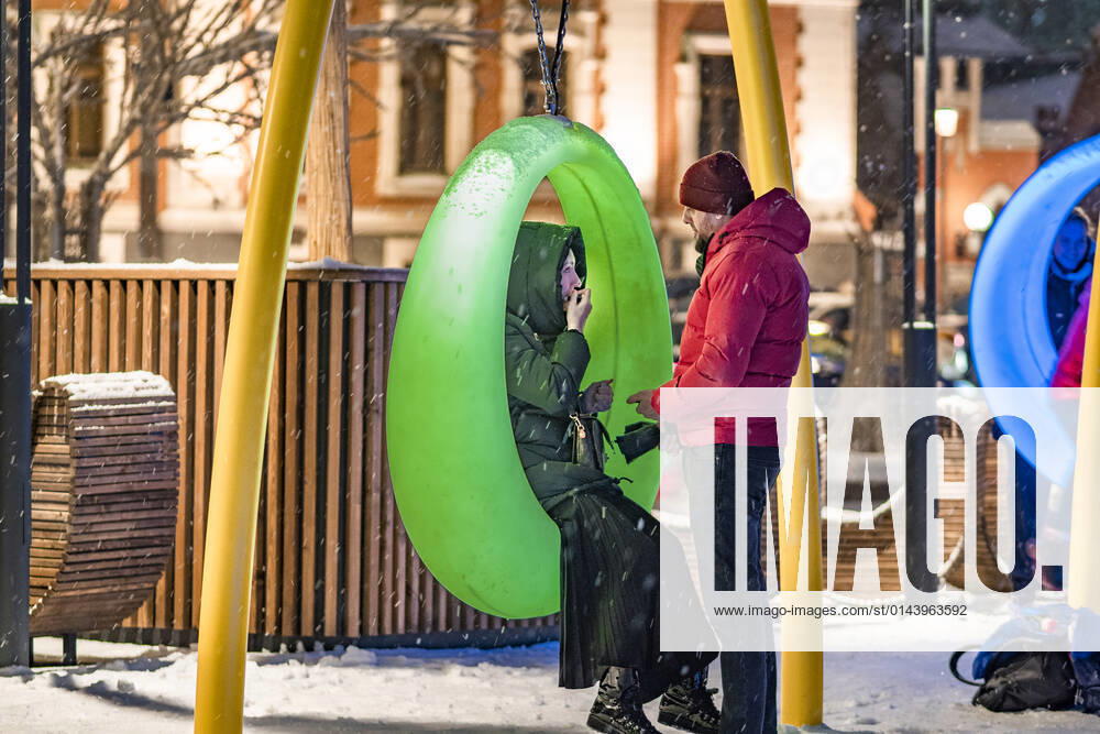 Russia, Moscow. A landscape park by the Paveletskaya Plaza Shopping Mall. KonstantinxKokoshkin