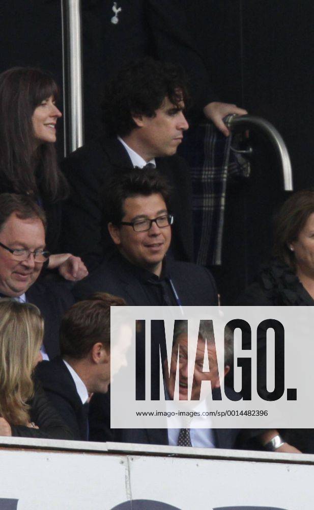 Tottenham Hotspur v Norwich City . . London, UK . . 14.09.2013 Comedians Stephen Mangan, Michael McIntyre and England manager Roy Hodgson in the crowd.