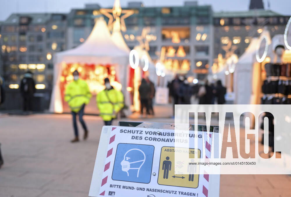 GERMANY, corona virus GERMANY, Hamburg, Corona Pandemic, COVID-19 , christmas market in city center