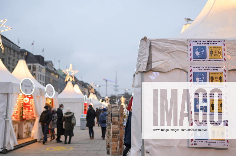 GERMANY, corona virus GERMANY, Hamburg, Corona Pandemic, COVID-19 , christmas market in city center